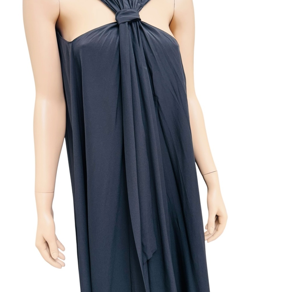 NWT Hatch 100% Silk Elegant Black Knot-Front Maxi Luxury Dress L/XL - Picture 10 of 13